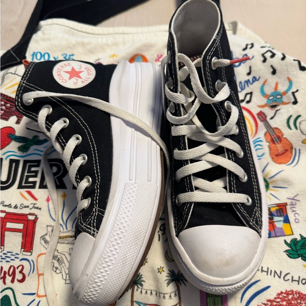 Converse White and Black High-Tops